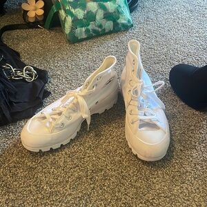 White platform converse